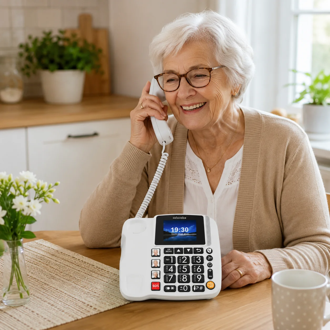 Pack téléphone Swissvoice Xtra 4G-1650 avec carte SIM et forfait inclus – Image 2